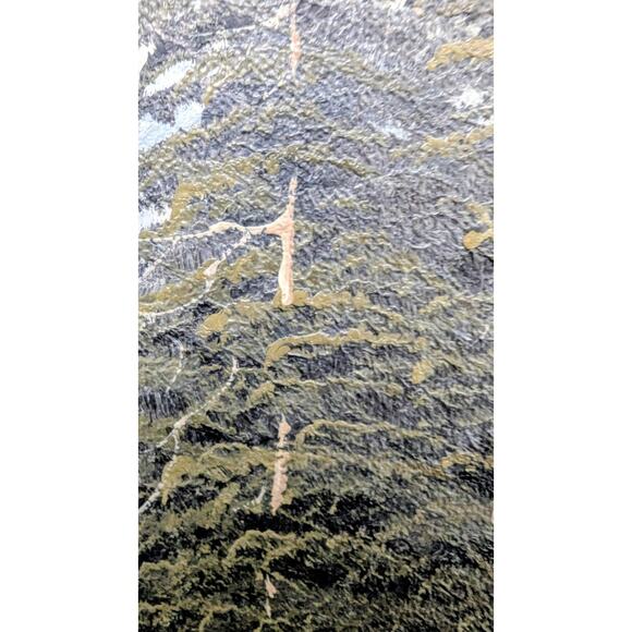 Original Oil Painting 12 X 16" Snow Capped Mountains Forest Landscape Signed - Picture 4 of 6